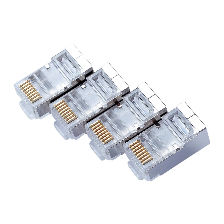 RJ45 Crystal Cat5e /Cat6 FTP/UTP Modular Plug Network Connector