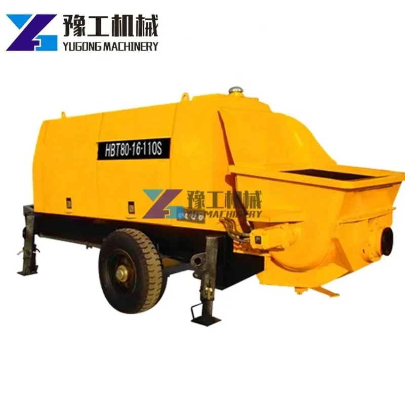 Mini Truck Diesel Small Concrete Pump Trailer Portable Concrete Pump Machine with Mixer view 6