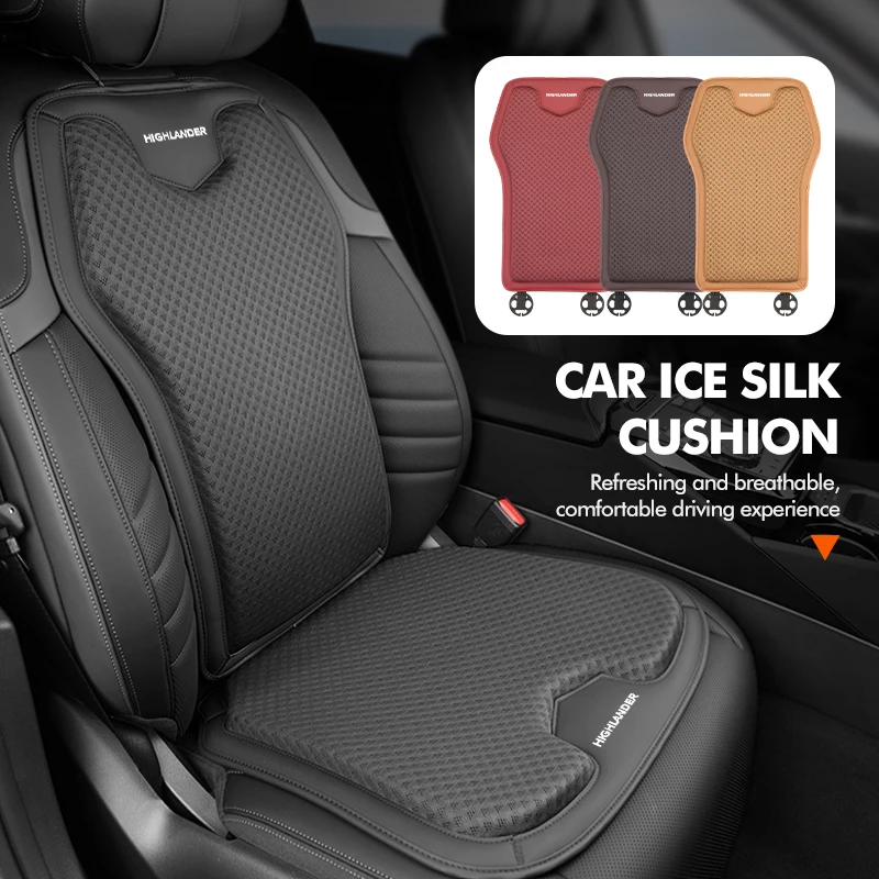 Almohadilla para asiento de coche, cojín inferior antideslizante grueso de seda helada para Toyota Avalon Verso Fortuner 4Runner Highlander Land Cruiser