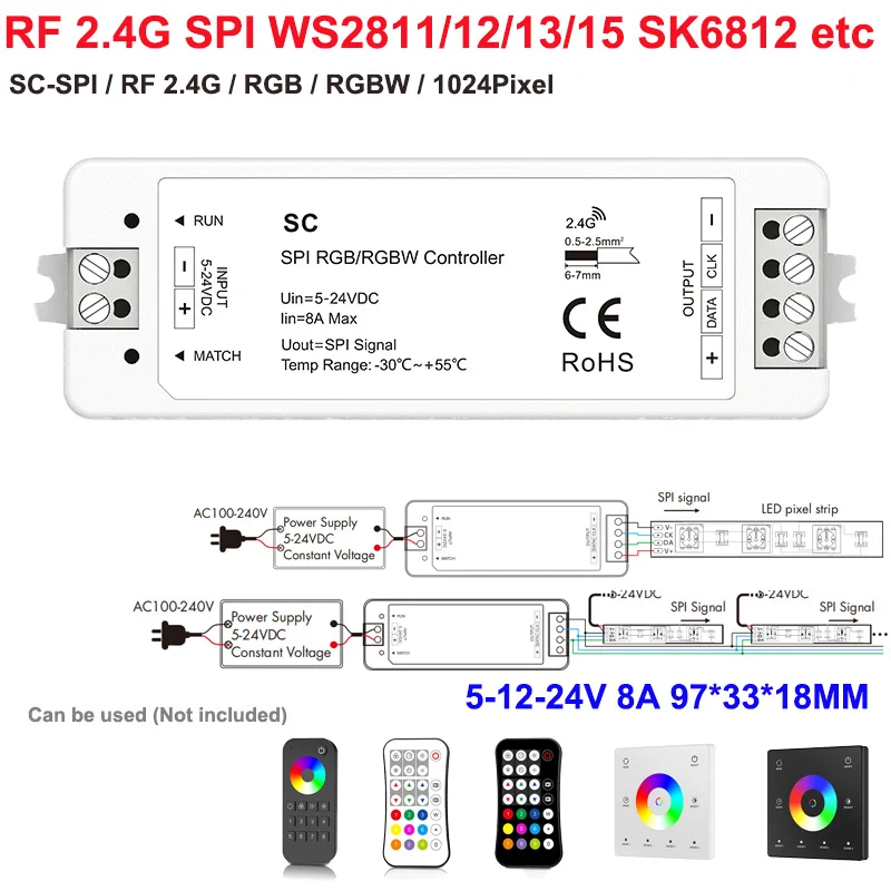 

10Skydance ES-D ES-DP (WT) Tuya WiFi двойной PIR-датчик + двойной кнопочный контроллер освещения лестницы для DC5-24V RGB/белых пиксельных полосок