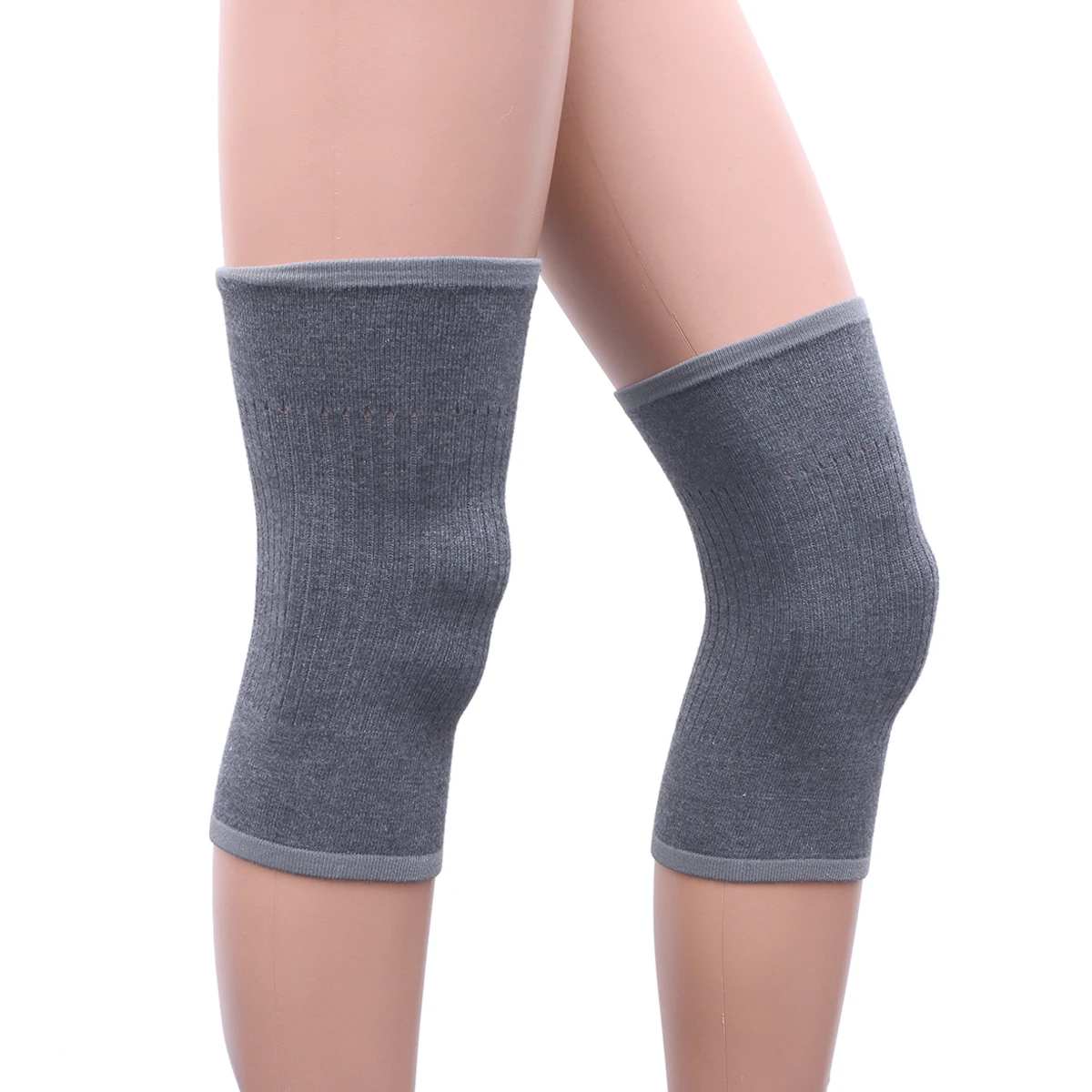 

2pcs Warm Knee Support Sleeve Elastic Knit Lightweight Protector For Running Sports Hiking Basketball Exercise Health