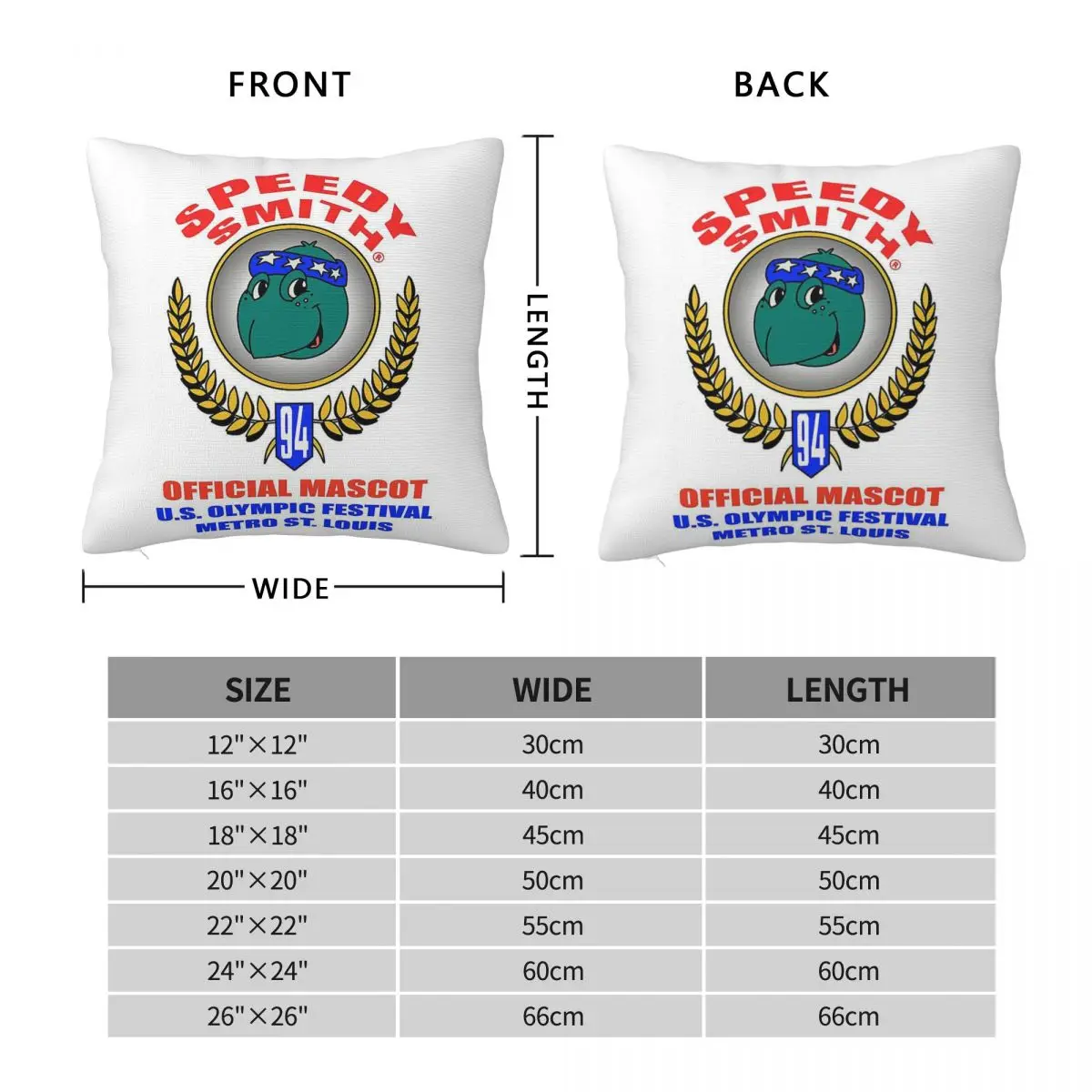 Speedy Smith Mascot Square Pillowcase Polyester Linen Velvet Pattern Zip Decor Pillow Case Home Cushion Cover Wholesale