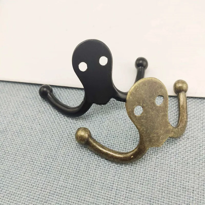 1PC Alloy Double Hook Door Rear Retro Single Bearing Coat Mural Heart Hook 80*40mm