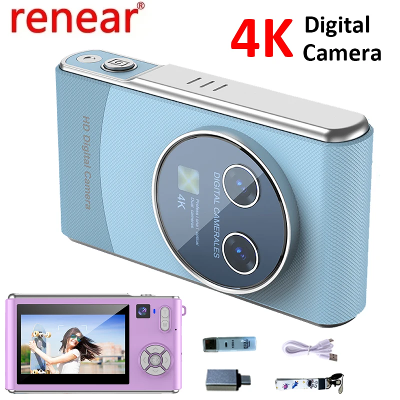 HD Digital Camera 4K 1080P Photography Camera Video Camcorder 3 inch Screen Camcorder for Photography for Kid Adult Beginners