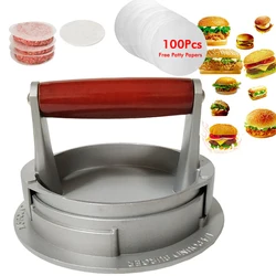 Hoge Kwaliteit Ronde Vorm Hamburger Druk Aluminium Hamburger Vlees Rundvlees Grill Burger Druk Keuken Voedsel Schimmel Drop Shipping