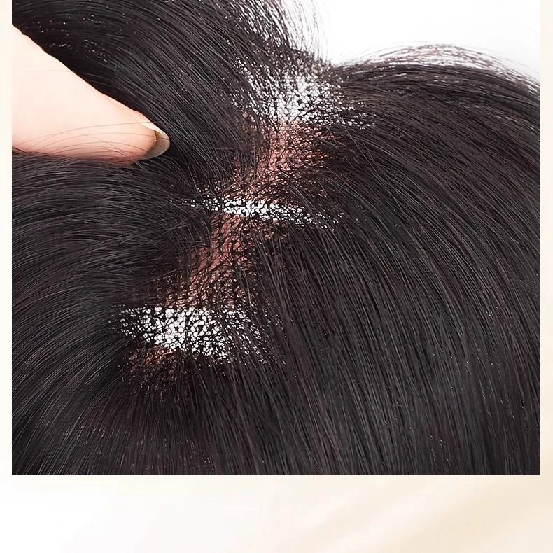 Peluca Ashely para mujer, flequillo figura ocho, aumenta la cantidad, simulación de flequillo de cabello humano, extensiones con Clip, cierre sintético