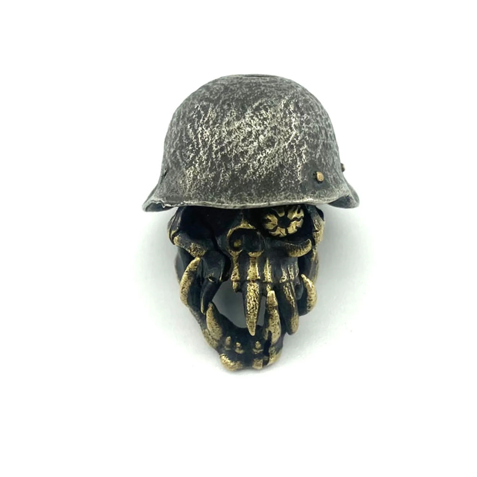 

Moving Jaws Skull Soldier Helmet Skeleton Knife Beads DIY Tools EDC Woven Paracord Lanyard Pendants Brutal Terribl4e Pearl