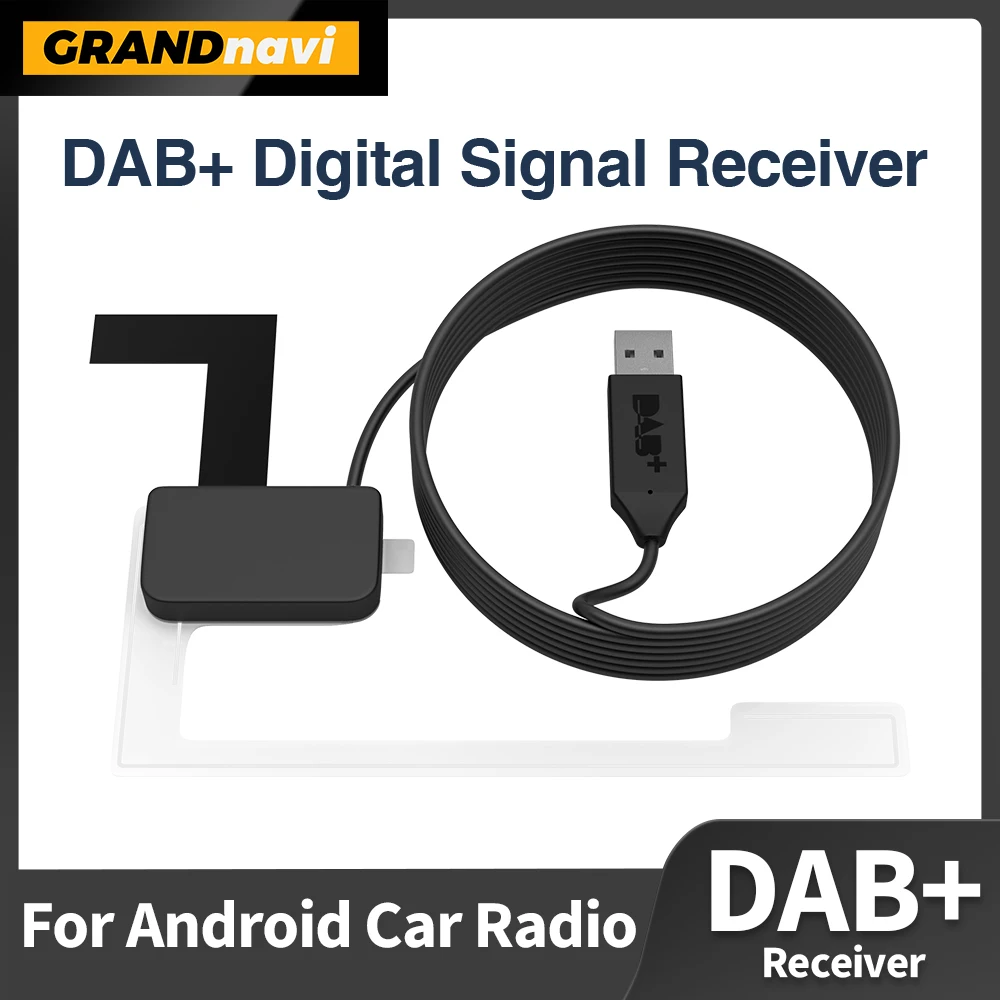 Grandnavi Car DAB+ Box Digital Signal Receiver DAB+ Receiver Antenna Aerial USB Interface Portable For Android Car Radio Stereo