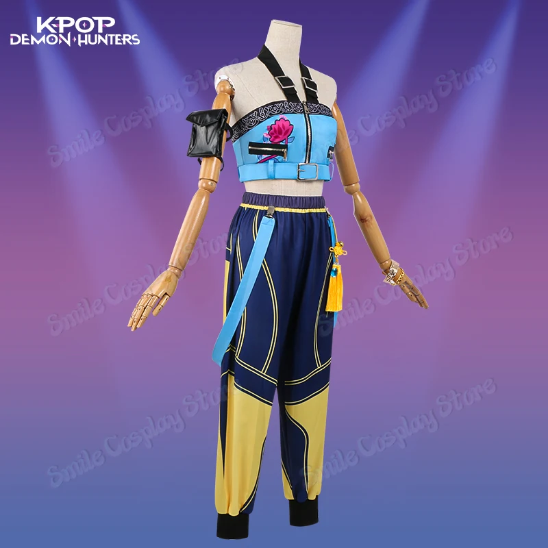 K-POP ゾーイ コスプレ衣装 デーモンハンターズ ステージ衣装 ハロウィン ハントリックス ガールズグループ アイドル ロールプレイ衣装 レディース 2025年トレンド