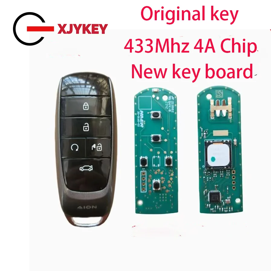 

2023 Original Remote Key 433Mhz with 4A Chip for GAC AION Trumpchi Aion S Aion Y AION V iA5 Hycan Aion LX Car Remote Key