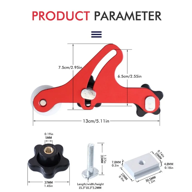 Unidirectional bearing drum, a pair of woodworking unidirectional feeding table saws, aluminum alloy, used for pressing feeding