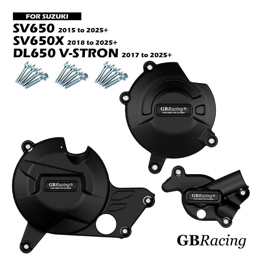 

SV650 SV650X DL650 2015-2025 GBRacing Engine Protect Cover For SUZUKI Motorcycle Clutch Pulse Protection Cover Accessories