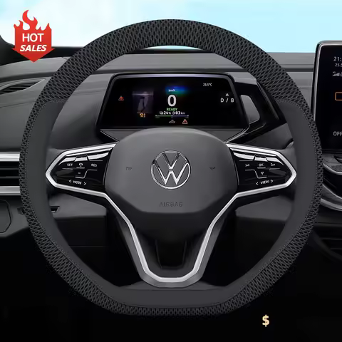 Car Steering Wheel Cover for Volkswagen VW Touareg R Tiguan R Nivus ID.4 Jetta GLI Caddy Atlas Arteon Golf 2021 2022 Accessories