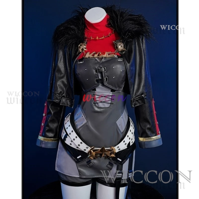 Zenless Zone Zero Caesar King Cosplay Kostüm Uniform Kleid Perücke Brustpanzer Zubehör Halloween Party Outfits für Frauen Requisiten