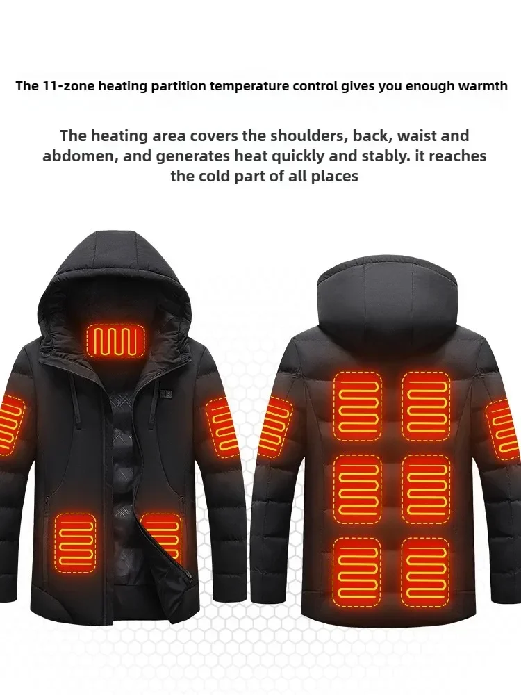 

New Electric heating jacket intelligent temperature-controlled cotton clothing Electric cotton clothes cold can heat coat2024 25