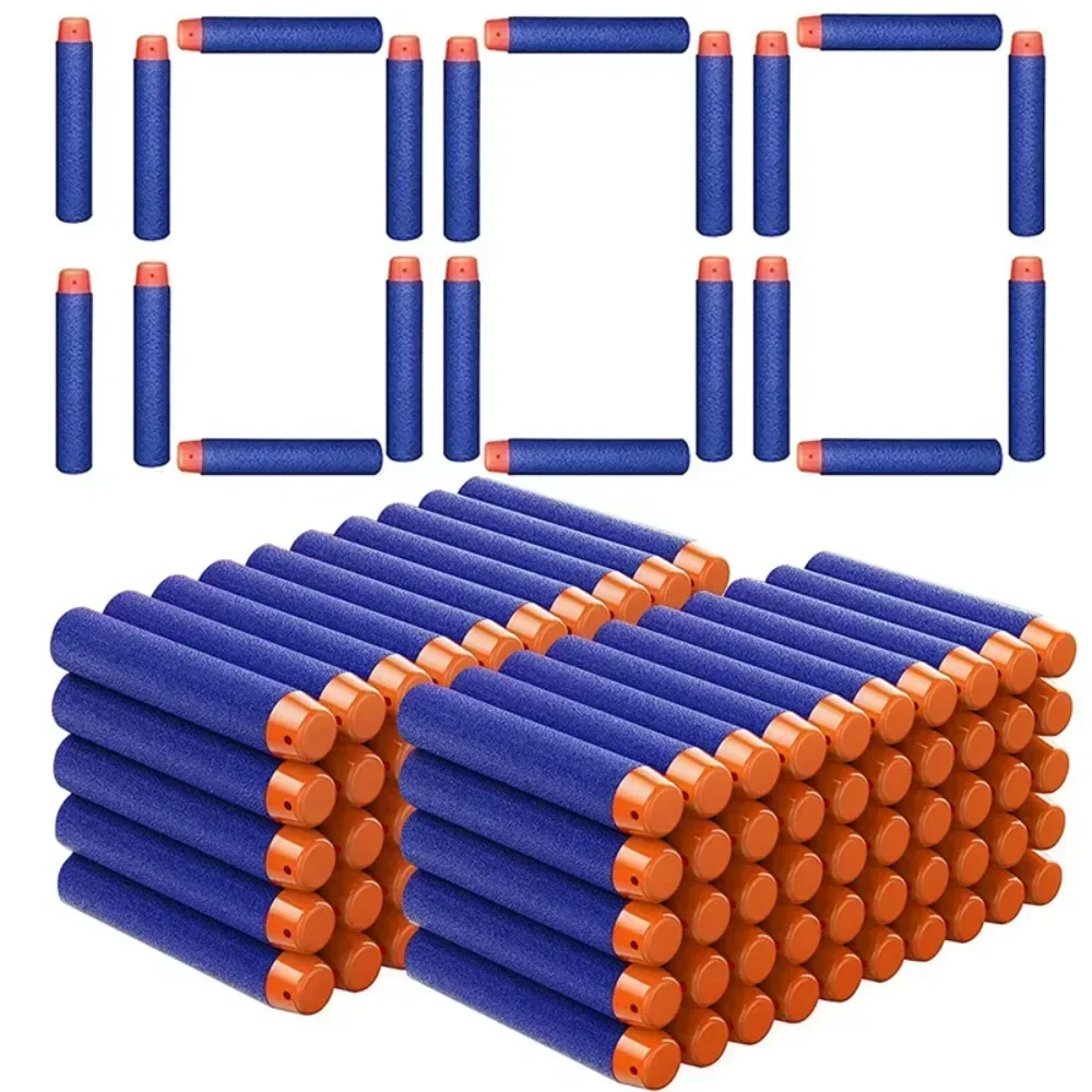 1000-50pcs Blue One Hole Darts Refill Foam Bullets Ammo for Nerfs N-Strike Elite Blasters Gun,7.2cm Gun Accessories