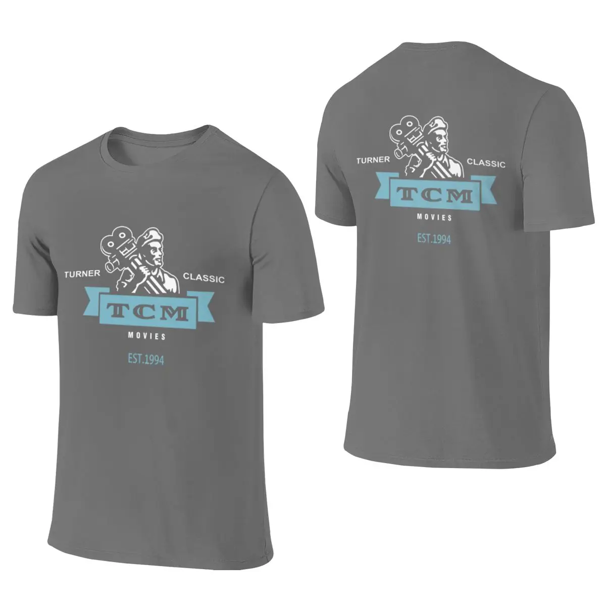 Retro Vintage Turner Classic Movies Casual Reversible T-shirt Sweet-Cool Girlish Feeling Sweat-Absorbing And Quick-Drying Tee