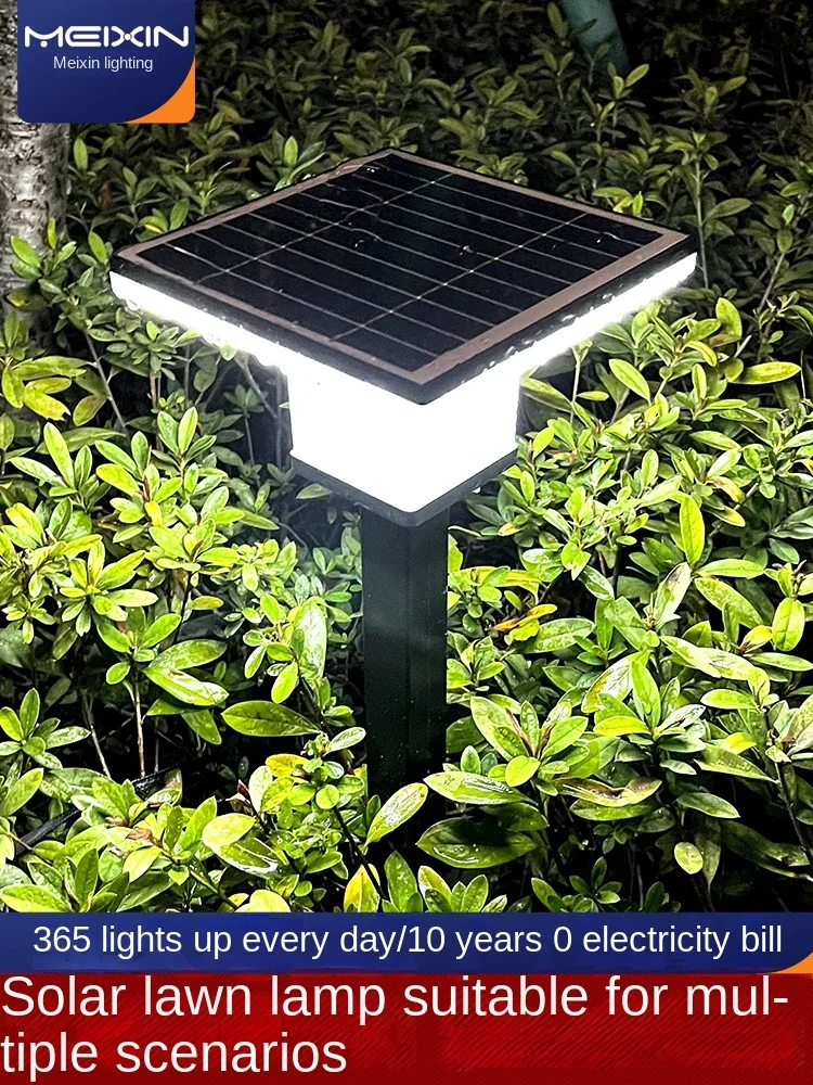 Solar lawn lamp outdoor courtyard garden layout yard decoration waterproof ground night light automatically turns on after dark