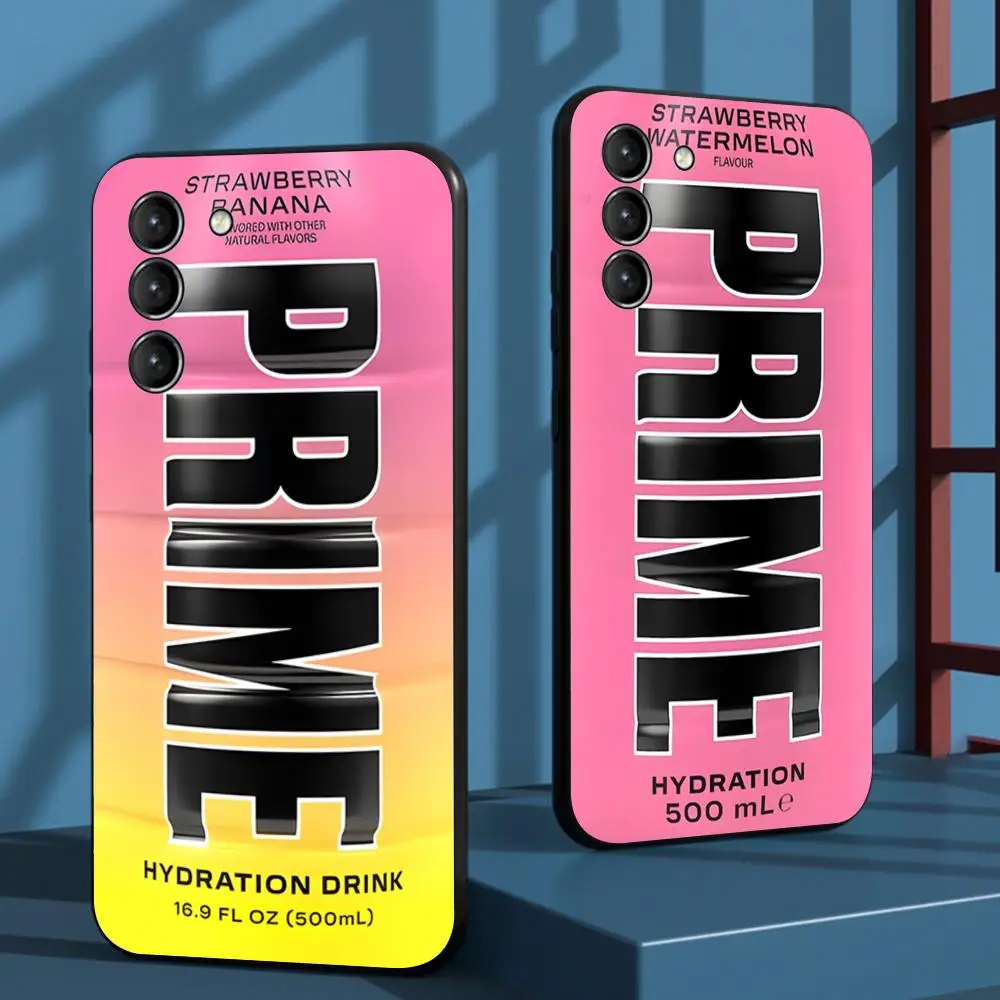Cool fashion Prime Drink pattern Phone Case For Samsung Galaxy S26 S25 S24 S23 S22 S21 Plus Ultra Note20 Soft Black