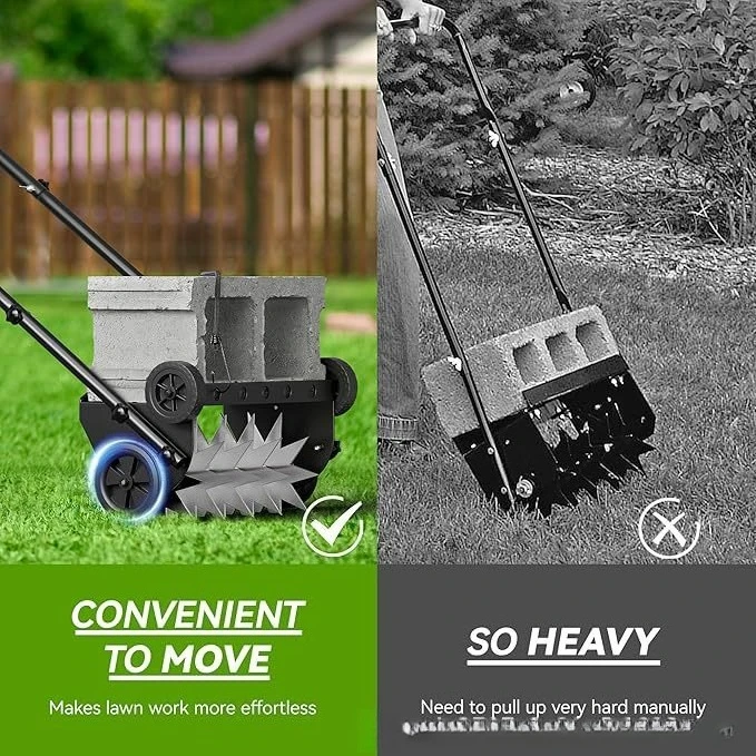 Lawn Punch Push Nail Lawn Aerator Rolling Rotary Tip Loosening Tool