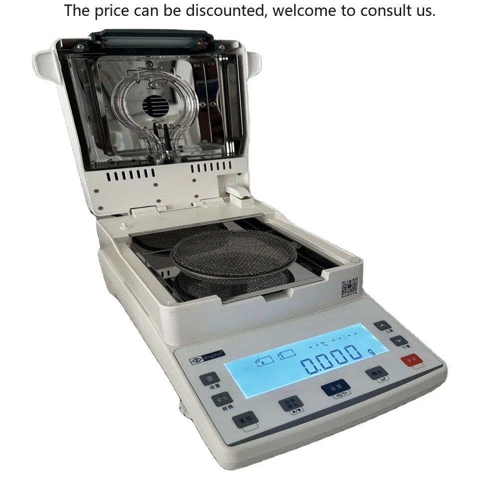 

Affordable And High Quality 110g 0.001g 0.01% XY100MW Moisture Analyzer The Percentage Of Moisture Content 40-199 Degree
