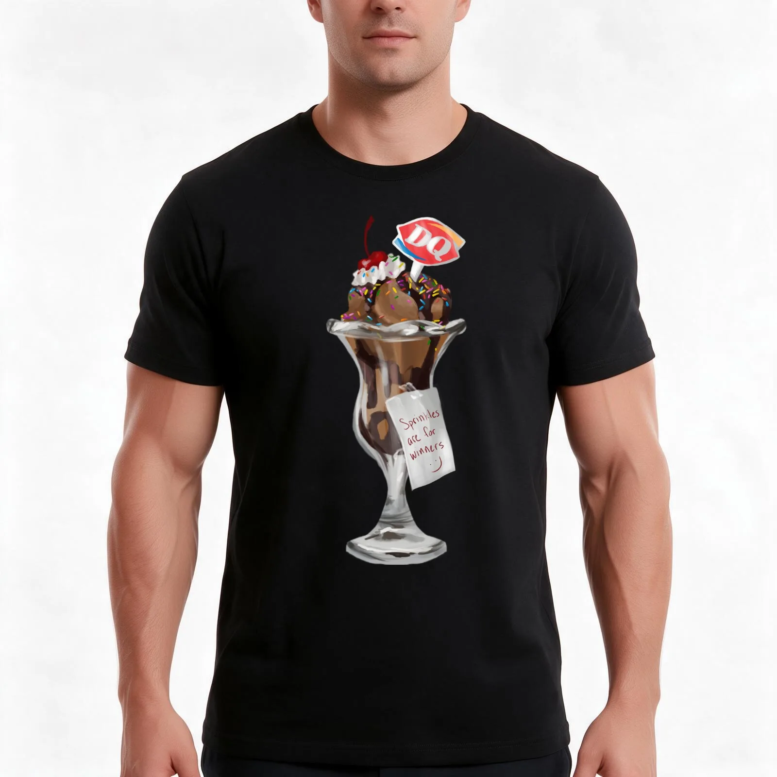 Sprinkles are for Winners T-Shirt, Summer Casual Cotton Tee, Oversized Streetwear Tops, Vintage Graphic Print, Unisex Men Women