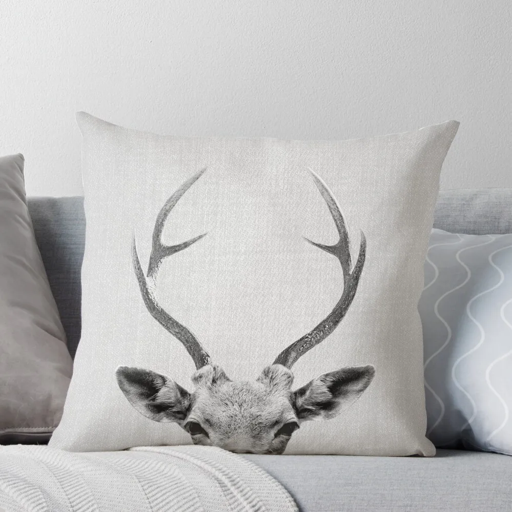 

Deer - Black & White Throw Pillow Sofa Cushion Luxury Living Room Decorative Cushions Cushions For Children