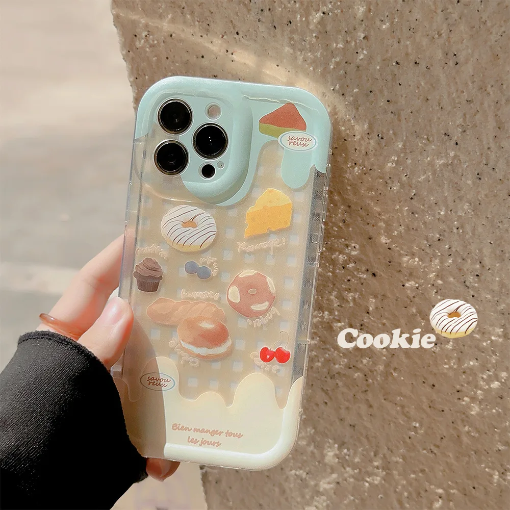 

Summer Cream Donut For iPhone 16 15 14promax Phone Case Clear All For iPhone 13 12pro 11 inclusive