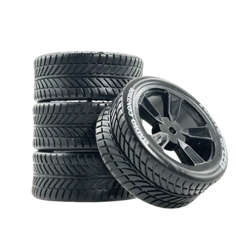 

RS RC 1/10 RC Rally Racing Wheels Tires On Road Car Rubber Tyres 12mm Hex for HPI KYOSHO Tamiya XV02 XV01 TA06 TT01 TT02 PTG2