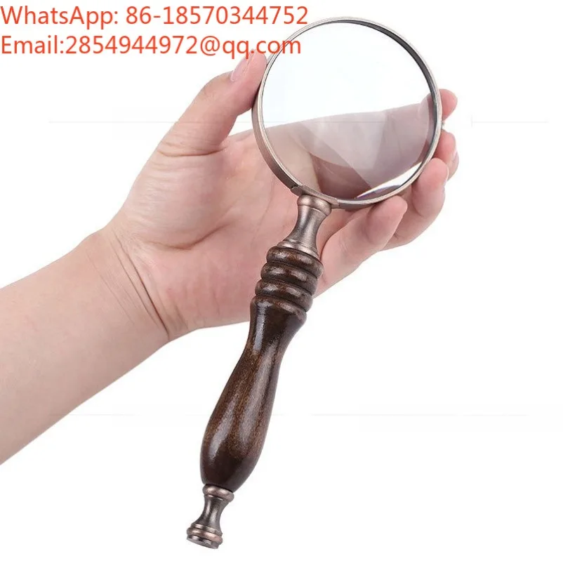 99168 Classical Nostalgic Retro Hand-held Gift Metal Magnifying Glass