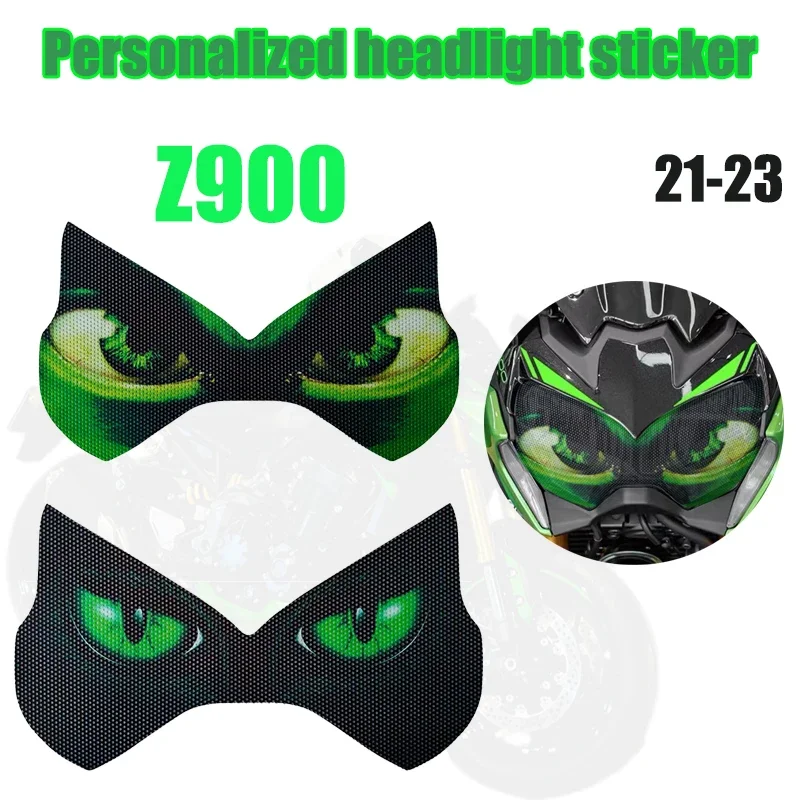 Suitable Fit for KAWA@SAKI Z900 Z 900 2021-2023 protective sticker motorcycle accessories 3D front fairing headlight sticker