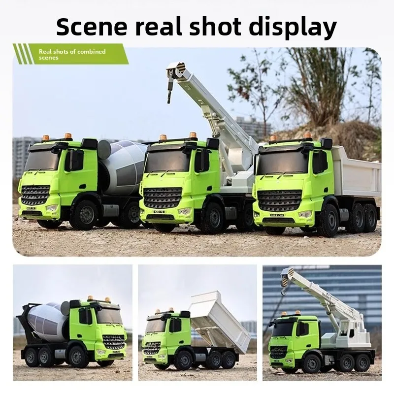 Dźwig zdalnie sterowany Double Eagle, elektryczny dźwig, zabawka, pojazd inżynieryjny, model symulacyjny dźwigni, prezent dla chłopca, prezent dla dzieci.