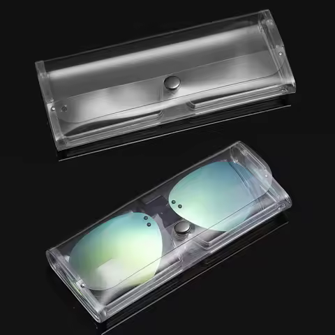 Fashion Portable Eyeglass Clip Case Practical Stylish Sunglasses Lens Case Polarized Clip Box Glasses Accessories