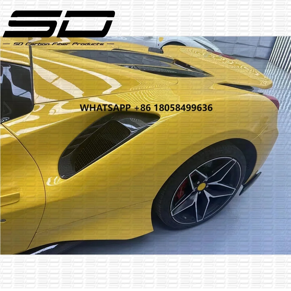 

High Quality Dry Carbon Full Set Bodykit Car Bumper Bonnet Rear Spoiler for Ferrari 488 GTB/ Spider Pista Style Auto Parts