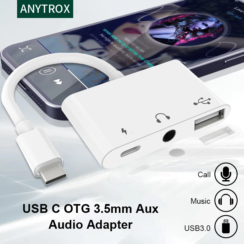 USB Type C to RJ45 Ethernet Lan Adapter/Cable Cord iPad USB C OTG 3.5mm Aux Audio Adapter/Card Reader/Connector Support PD 60W