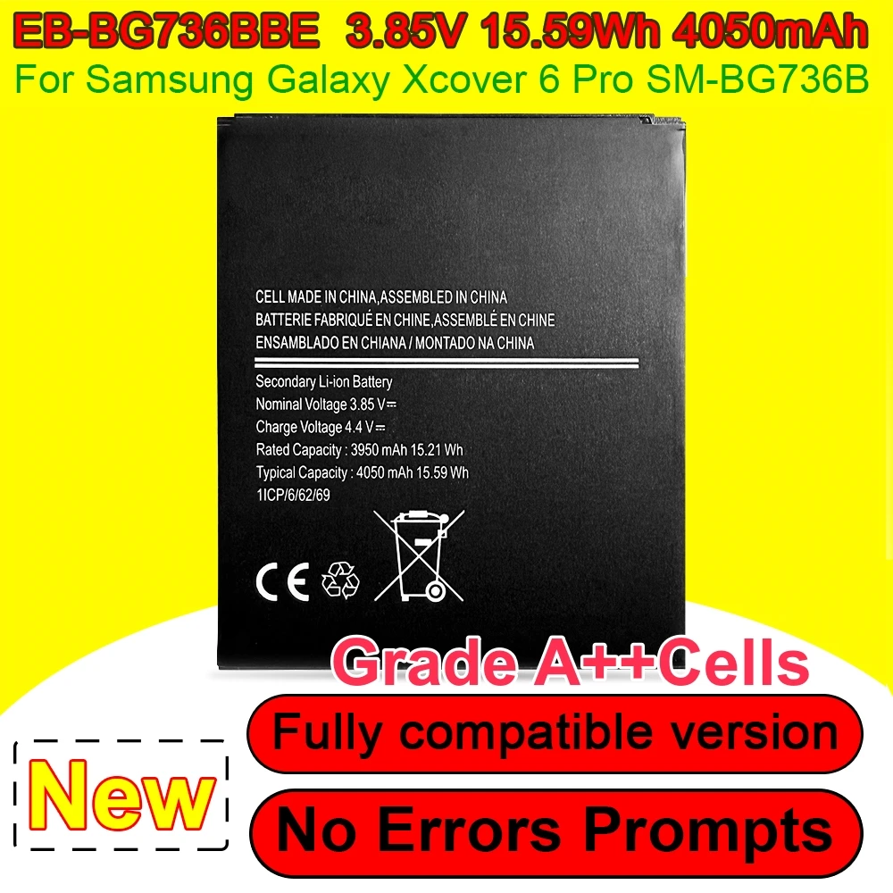 EB-BG736BBE Mobile Phone Battery For Samsung Galaxy Xcover 6 Pro SM-G736B SM-G736U SM-G736U1 SM-G736B/DS Phone Battery