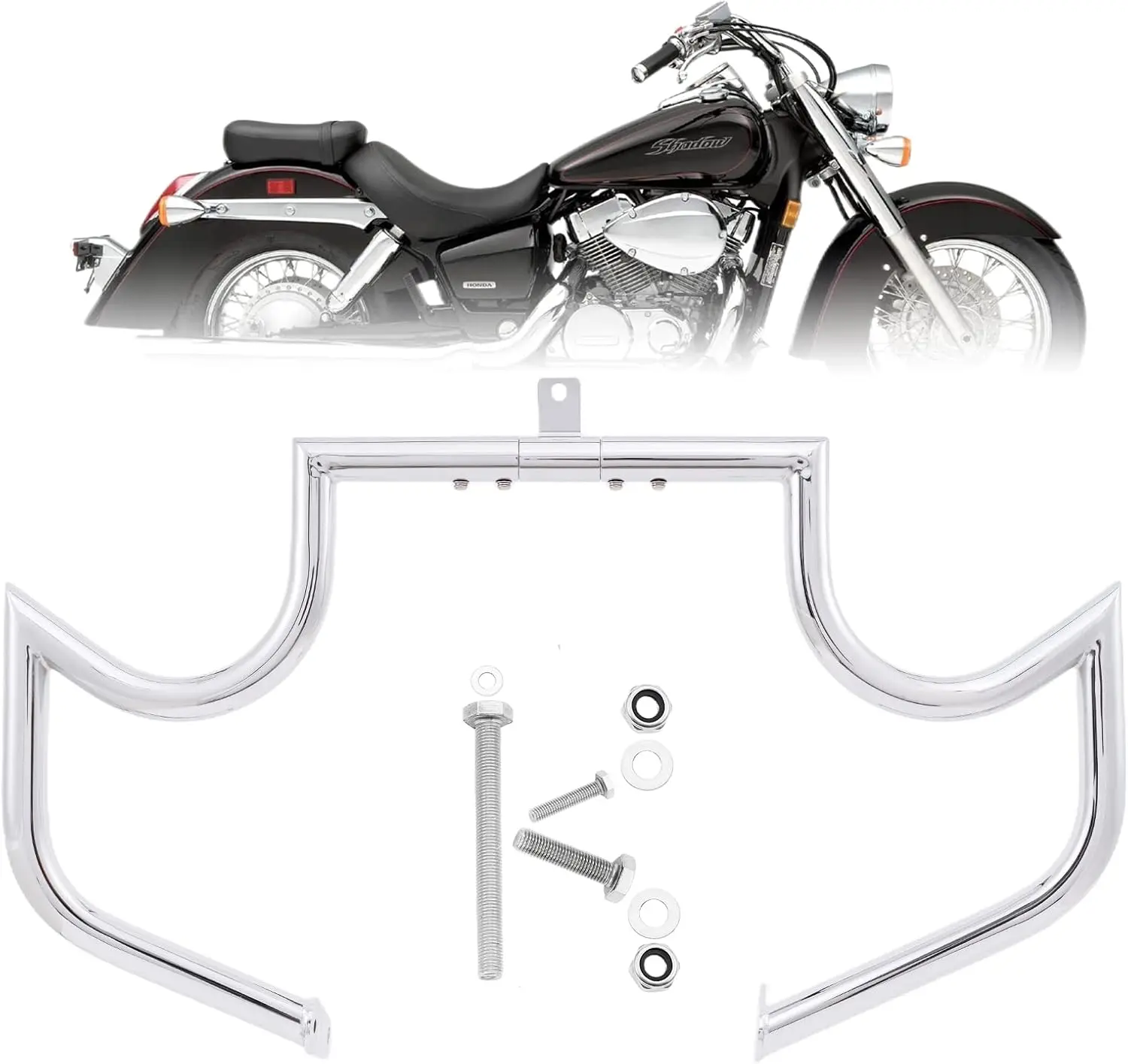 Crash Bar Engine Guard Highway Bar for Honda 750(Chrome-C)