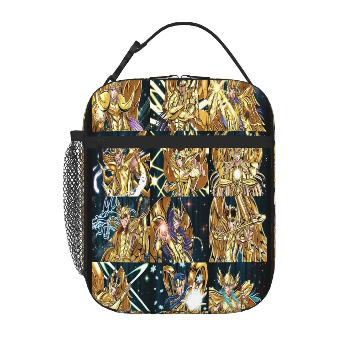 Hot Sale Saint Seiya Poster Multi Pocket Picnic Lunch Bag Outdoor Barbecue Kids Lunch Bag