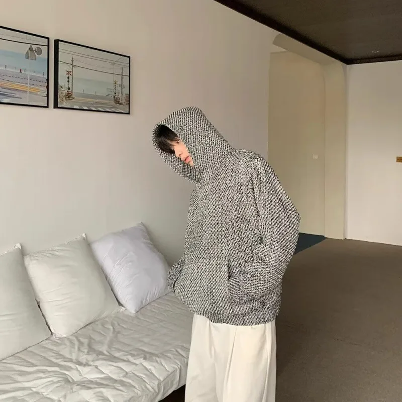 2025 New Korean Fashion Men's Hoodie Pullover Coat Autumn Winter Casual Loose Hoodie Sweatshirt for Men Streetwear Y2k Clothing