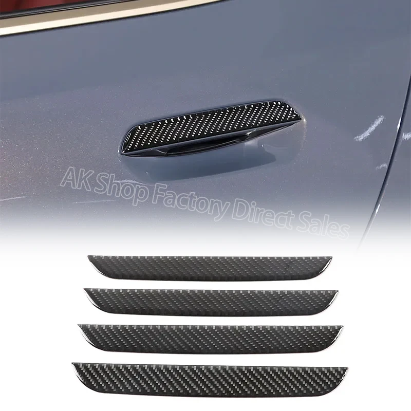 

For BMW X1 5 Series I5 U11 G60 2023+ Soft Carbon Fiber Car Door Handle Cover Decorative Sticker Protection Exterior Accessories