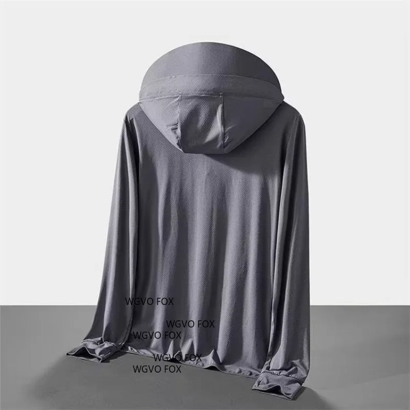 Camisa UV Pesca Transpirable Seda de Hielo Hombre 2025