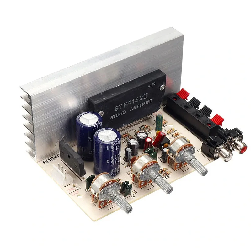 Tenghong STK4132 Audio Power Amplifier Board 50W+50W 2.0 Channle Stereo Audio Amplifier Dual AC15-18V Home Theater Amplificador