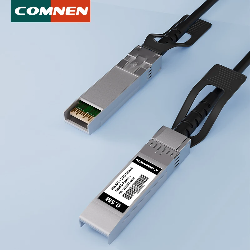 

COMNEN 10G SFP+ Twinax ЦАП-кабель 1 м/3 м/5 м 10 Гбит/с, совместимый с Cisco MikroTik Intel Switch POE GBIC — сетевой кабель расширения