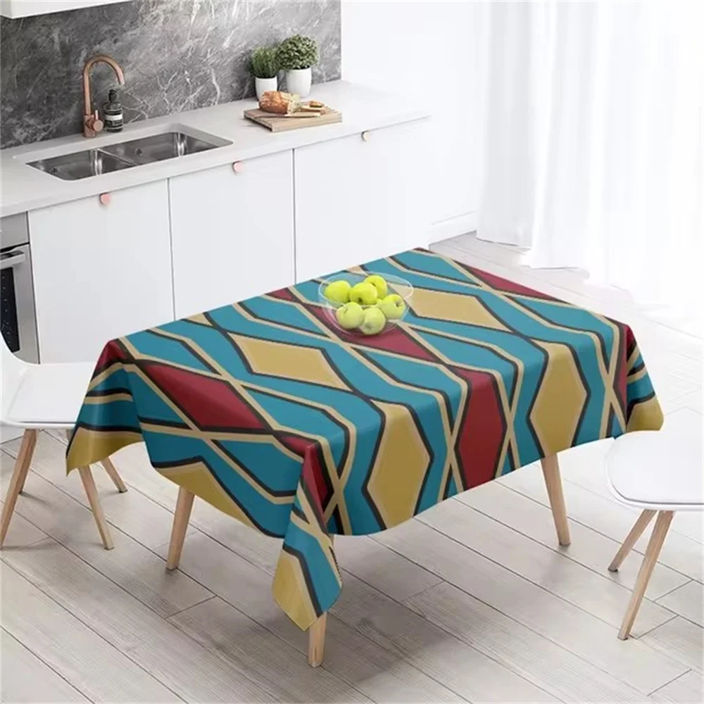 Home tablecloths dining decoration and rectangular table accessories waterproof cloth Anti-stain simple Modern abstract nordic