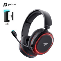 Picun G2 Wireless 2.4G Gaming Headset 5ms Low Latency Bluetooth5.3 7.1 Surround Headphones Wired for PC PS4 PS5 Phone Switch