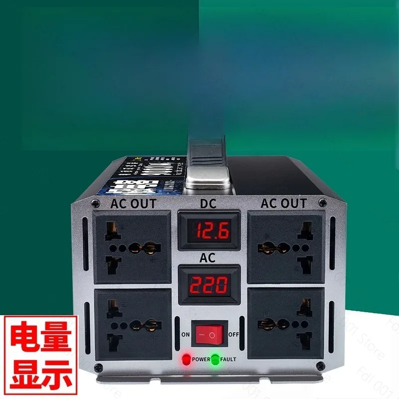 High - Power 12V/24V/48V/60V to 220V Modified Sine Wave Car Inverter for Vehicles
