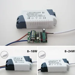 Transformadores de iluminación Luz de techo LED Transformador de controlador de lámpara Fuente de alimentación no aislada Adaptador de conversión para techo 8-18/24W