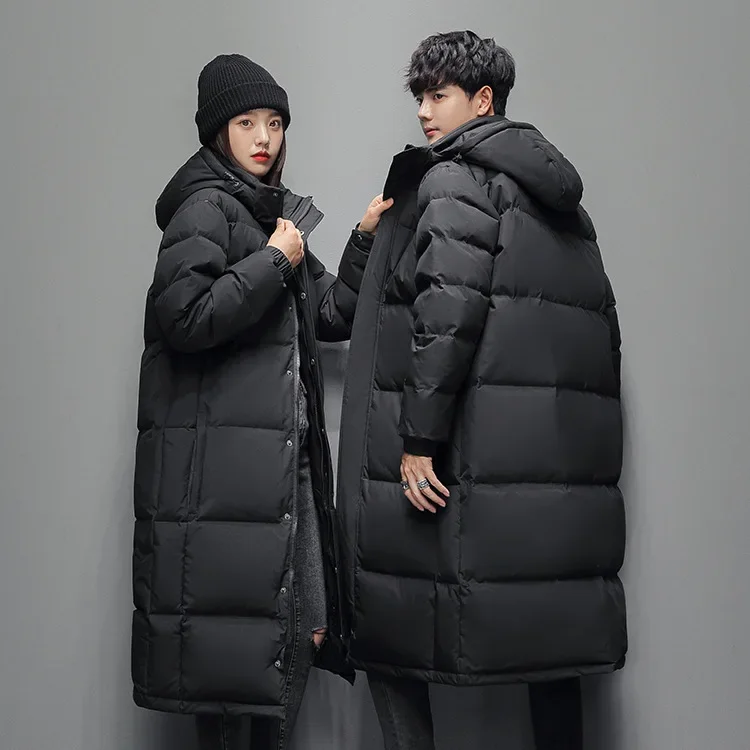 Men Winter Long Duck Down Coats Hooded Casual Down Jackets High Quality Male Outdoor Windproof Warm Winter Jackets Mens Clothing