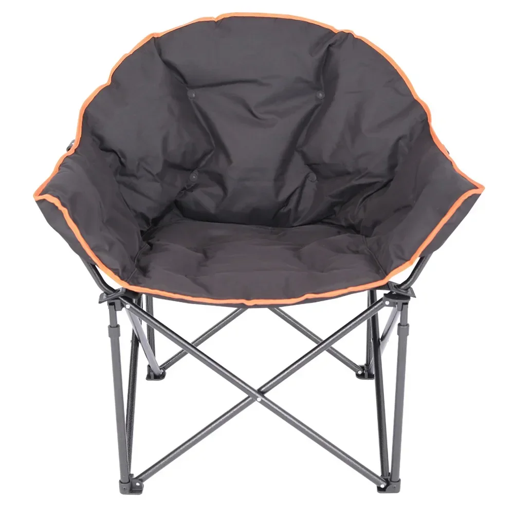 Luxury Oversized Lazy Round Sofa Padded Saucer Portable Folding Camping Moon Chair for Outdoor Use