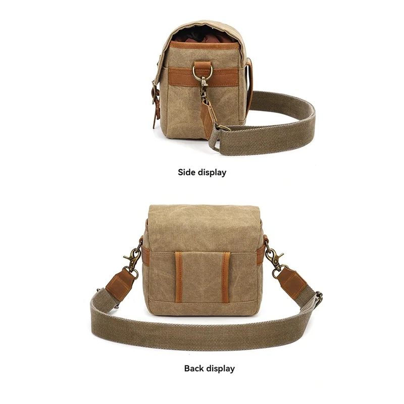 

Canvas SLR Camera Bag Micro Single Messenger Bags Waterproof Wear-Resistant Shoulder Photography Backpacks A